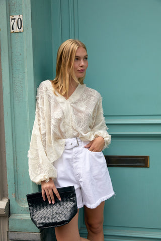 Blouse Liza Fringe Flower