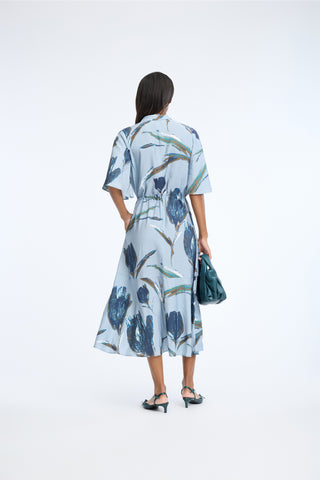 Jurk Nanny Print GreyBlue