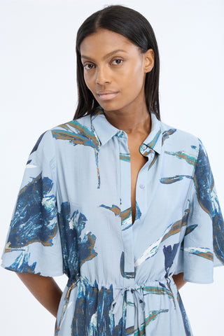 Jurk Nanny Print GreyBlue