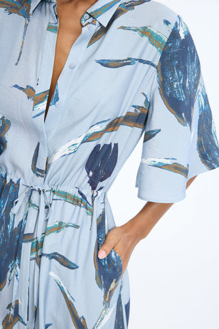 Jurk Nanny Print GreyBlue