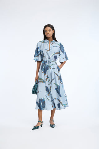 Jurk Nanny Print GreyBlue