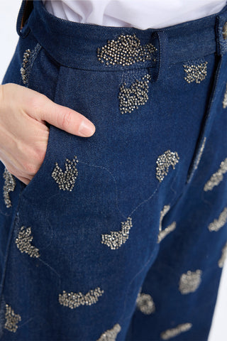 Broek denim Vasler Navy