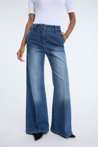 Broek Flared Blue