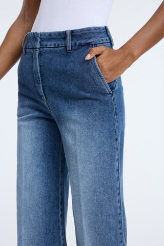 Broek Flared Blue