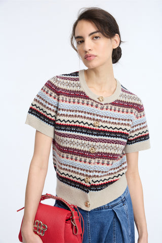 Knit Striped Mix Sand
