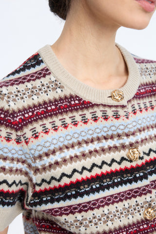 Knit Striped Mix Sand
