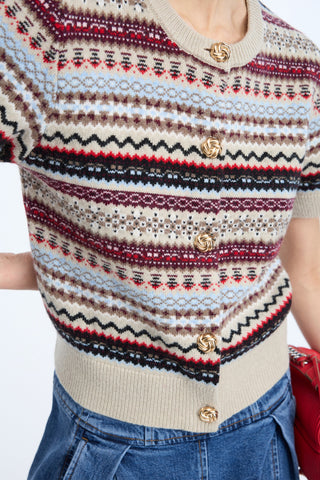 Knit Striped Mix Sand