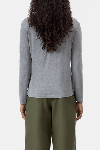 Longsleeve licht grey melange
