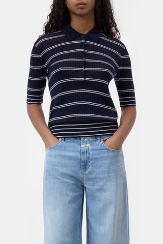 Top knitted polo