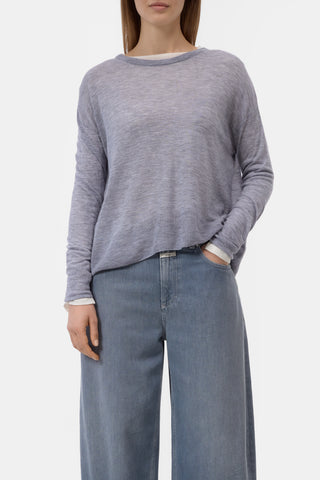 Longsleeve crew neck light grey