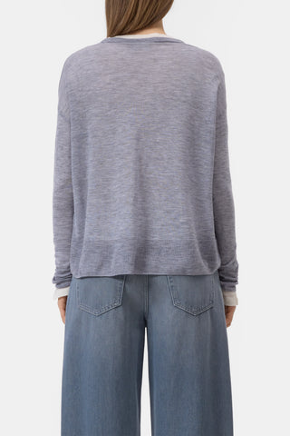 Longsleeve crew neck light grey