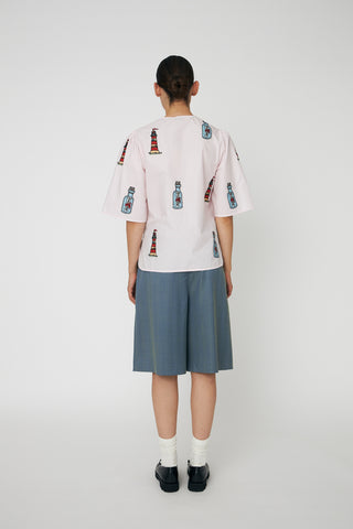 Blouse Embroidered Bow Shirt