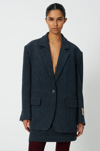 Blazer Oversized Checked Micro
