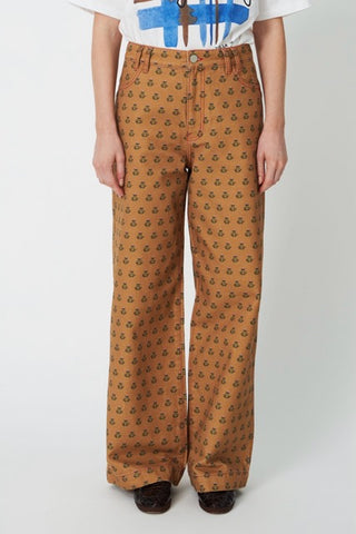 Broek Printed Canvas Simple Flowers