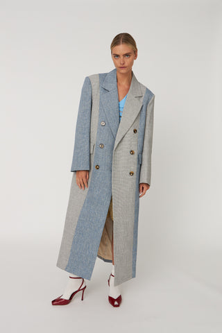Jas Striped Oversized Coat