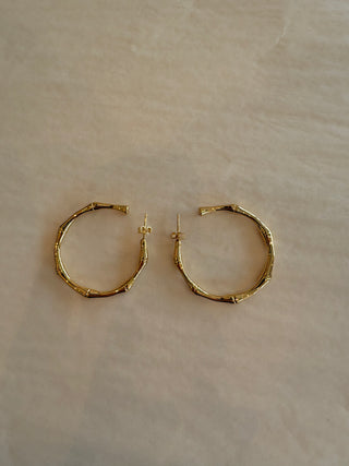 Oorbellen Bamboo Hoops