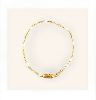 Halsketting Ras du cou Lock Amour Pearls