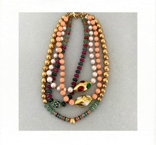 Halsketting Hematite + Gemstone