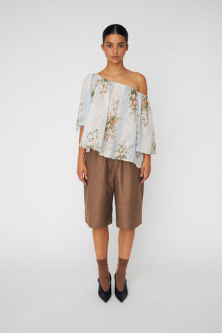 Blouse off shoulder Multicolor Flowers