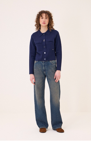 Cardigan Textured Collar