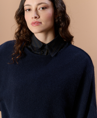 Trui Birkin Oversized Backless Marine