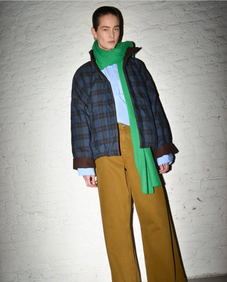 Jas Big Navy Check