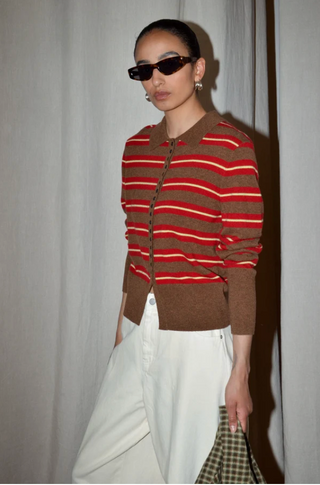 Knit Khelano Brown Stripes