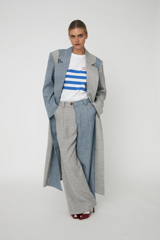 Jas Striped Oversized Coat