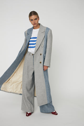 Jas Striped Oversized Coat