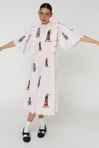 Jurk Embroidered Midi-dress