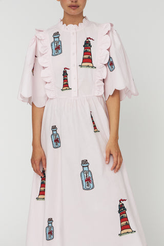 Jurk Embroidered Midi-dress