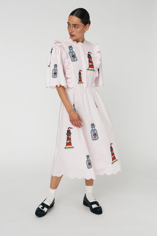 Jurk Embroidered Midi-dress