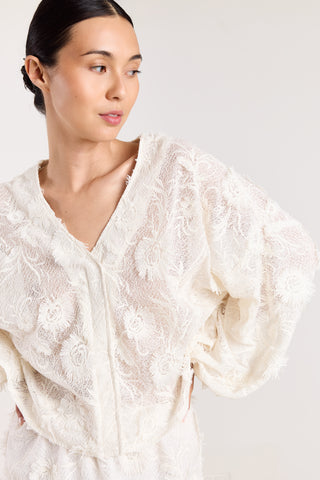 Blouse Liza Fringe Flower