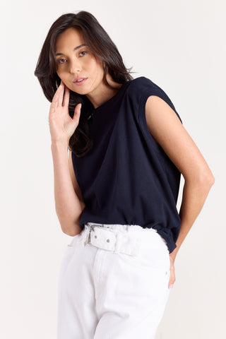 T-shirt Demi zonder mouwen - Donkerblauw