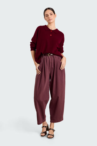 Broek Gitta Vintage Burgundy