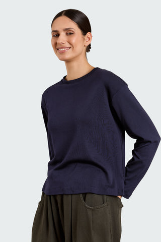 T-shirt longsleeve Lila Navy