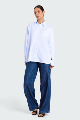 Hemd Laura Oversized Light Blue Check