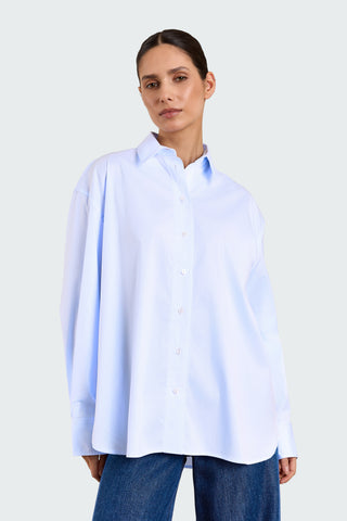 Hemd Laura Oversized Light Blue Check