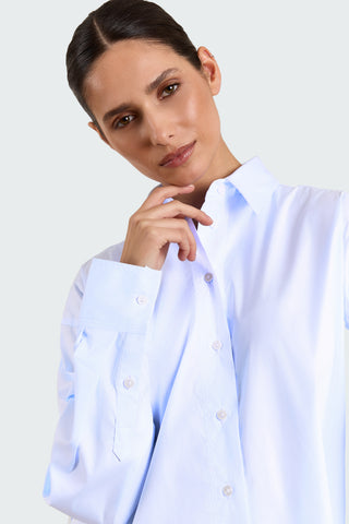 Hemd Laura Oversized Light Blue Check