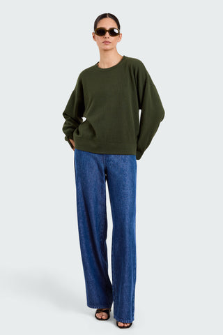 Top Coby Cashmere Merino Military