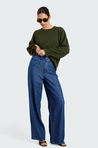 Top Coby Cashmere Merino Military
