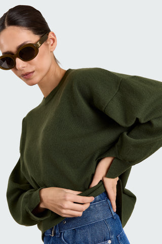Top Coby Cashmere Merino Military