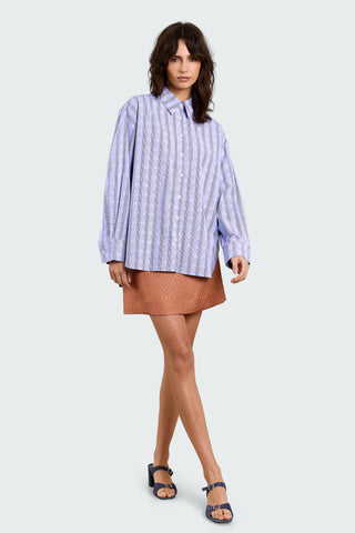 Hemd Laura Oversized Bic Blue Check