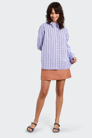 Hemd Laura Oversized Bic Blue Check