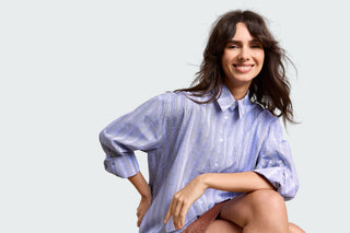 Hemd Laura Oversized Bic Blue Check