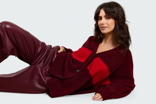 Knit Mouchie Burgundy/Red