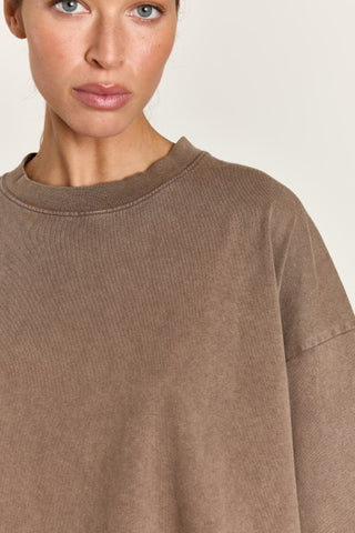 T-shirt Amy washed brown