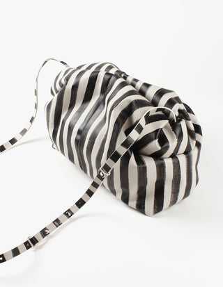 Handtas Nina Big Stripes Black